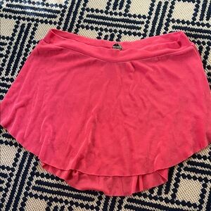 Elegant Coral High-Low Women's Skirt